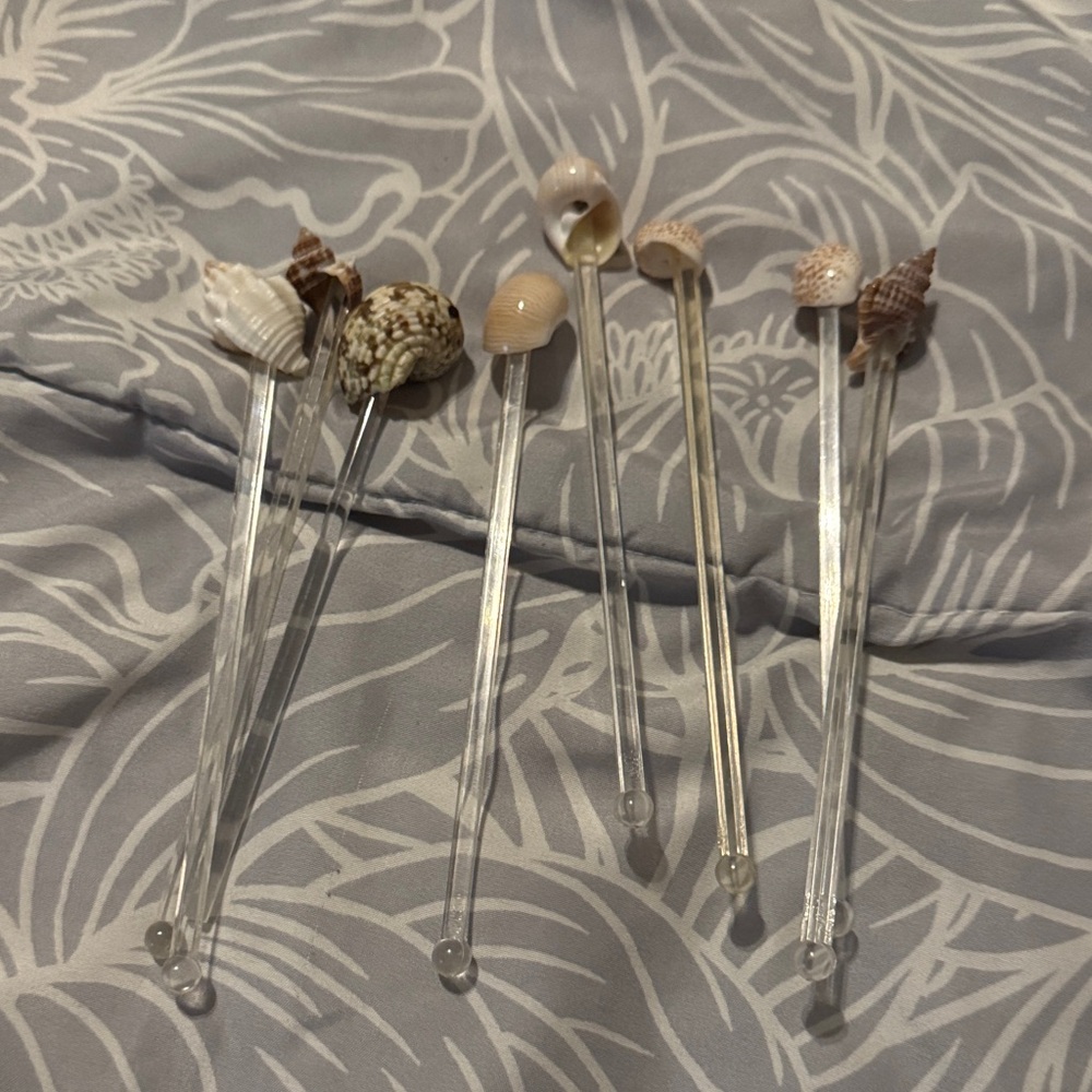 Seashell Cocktail Stirrers Set